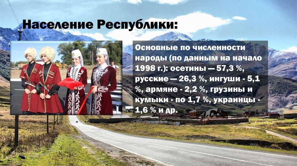 Общее население северной осетии. Южная Осетия презентация. Северная Осетия достопримечательности. Южная Осетия доклад. Рассказ о Северной Осетии.