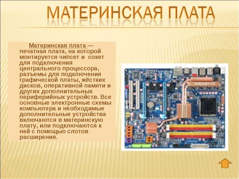 Презентация на тему материнские платы