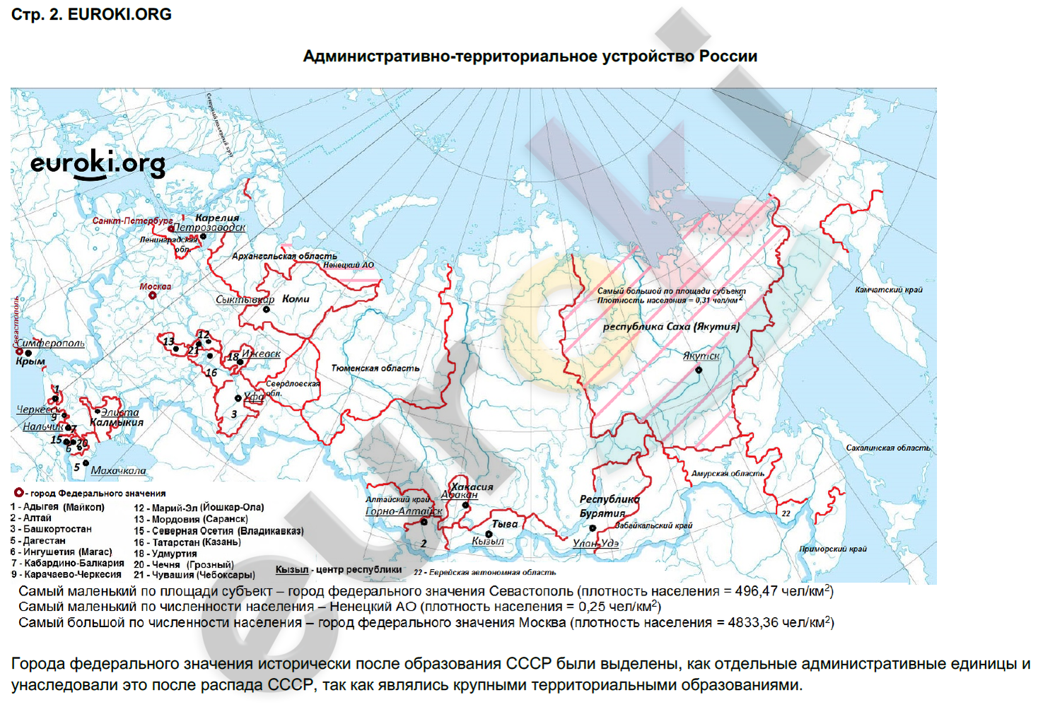 Контурная карта по географии 9 класс административная карта России