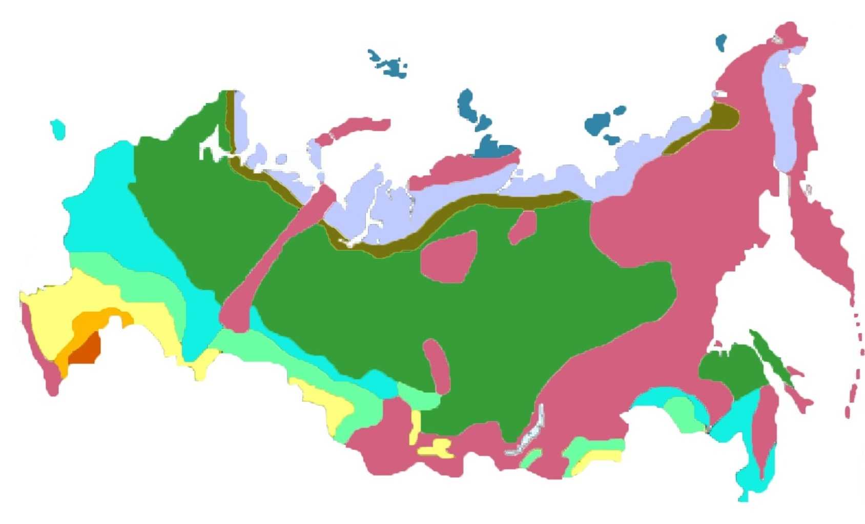 Карта зон в россии