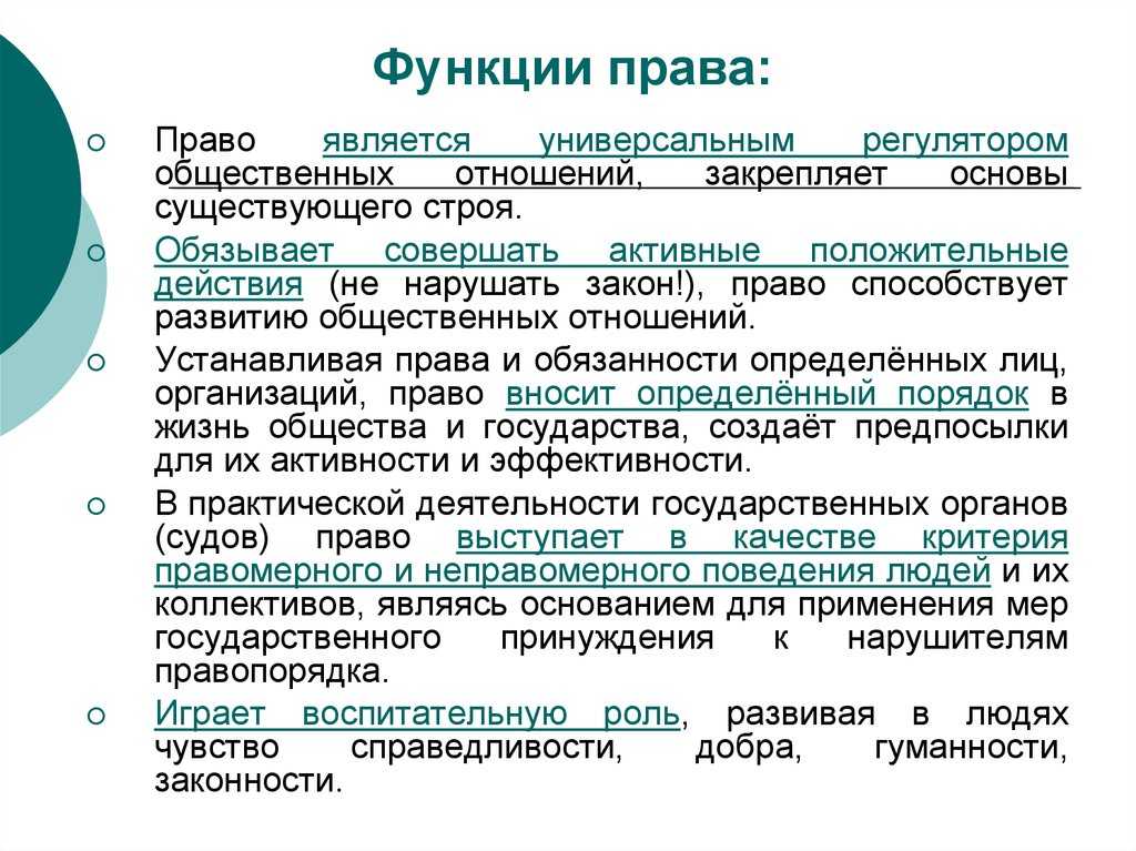 Роль права в современном обществе план