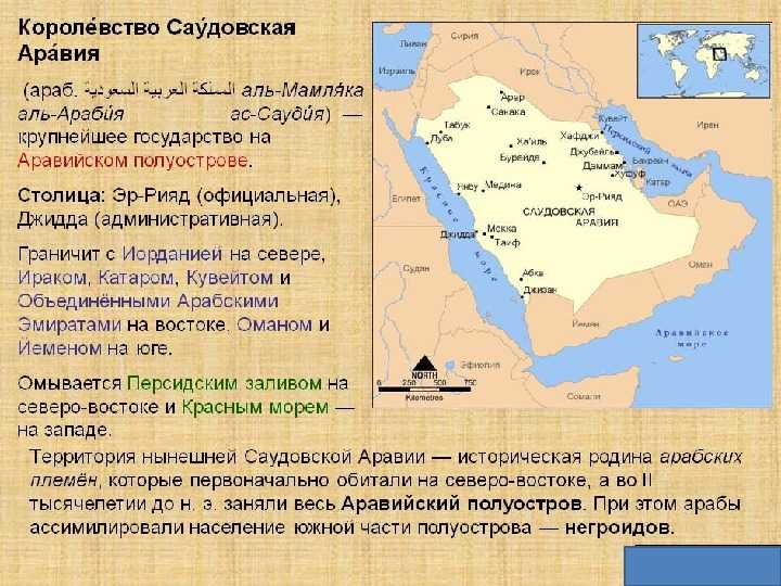 План описания аравийского моря