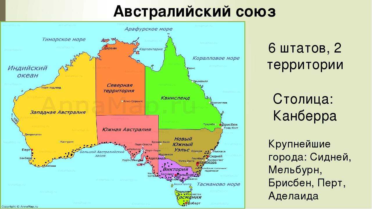 Австралия на мировом рынке. Столица австралийского Союза и крупные города Австралии на карте. Границы государства австралийский Союз. Крупные государства материка Австралия.