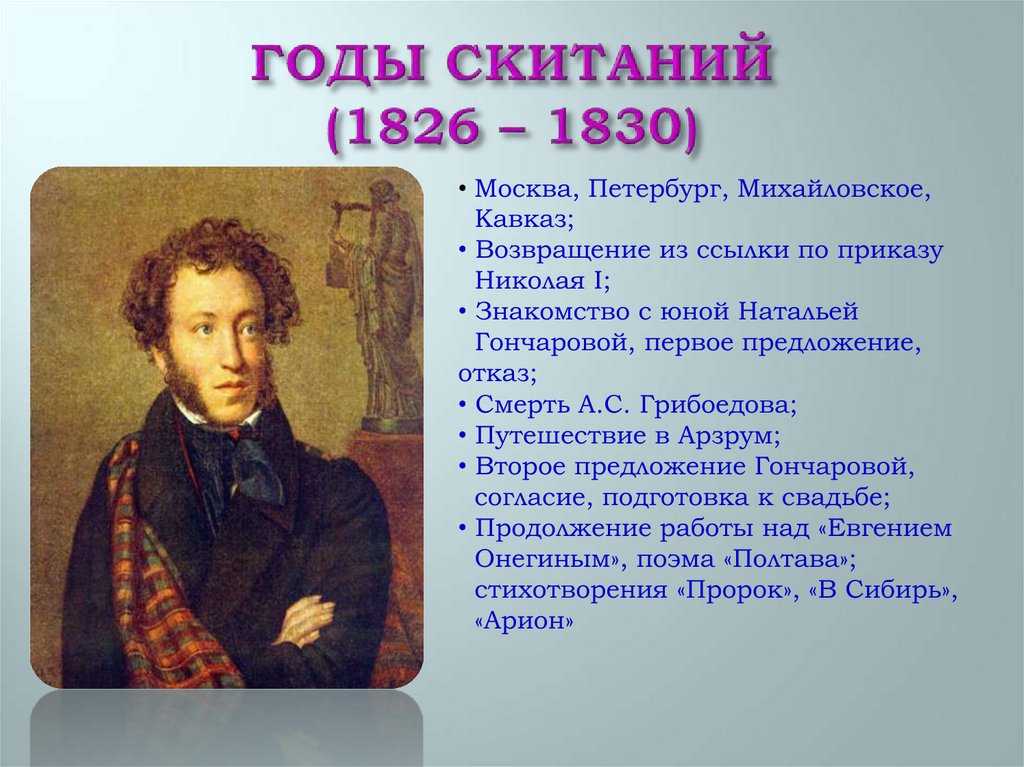 Пушкин 1826 год