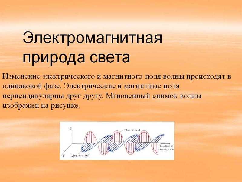 Презентация по физике свет