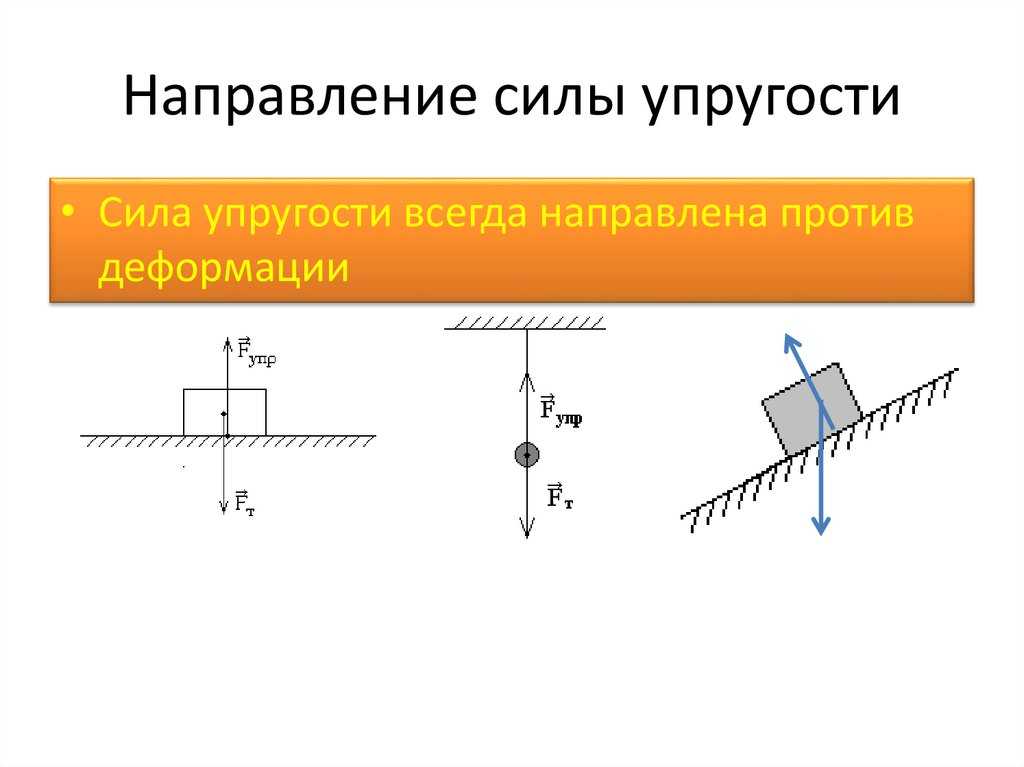 Точка упругости. Силы упругости направление силы чертеж. Сила упругости направление 7 класс. Схема действия силы упругости. Сила упругости формула 10 класс.