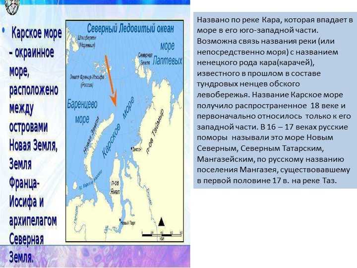 План описания моря карское море