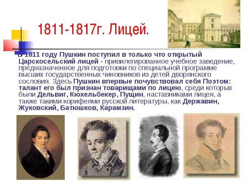 Какой была жизнь пушкина. Лицей и лицейские друзья Пушкина. Царскосельский лицей в 1811 году.