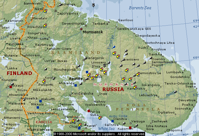 Оленегорск спутниковая карта