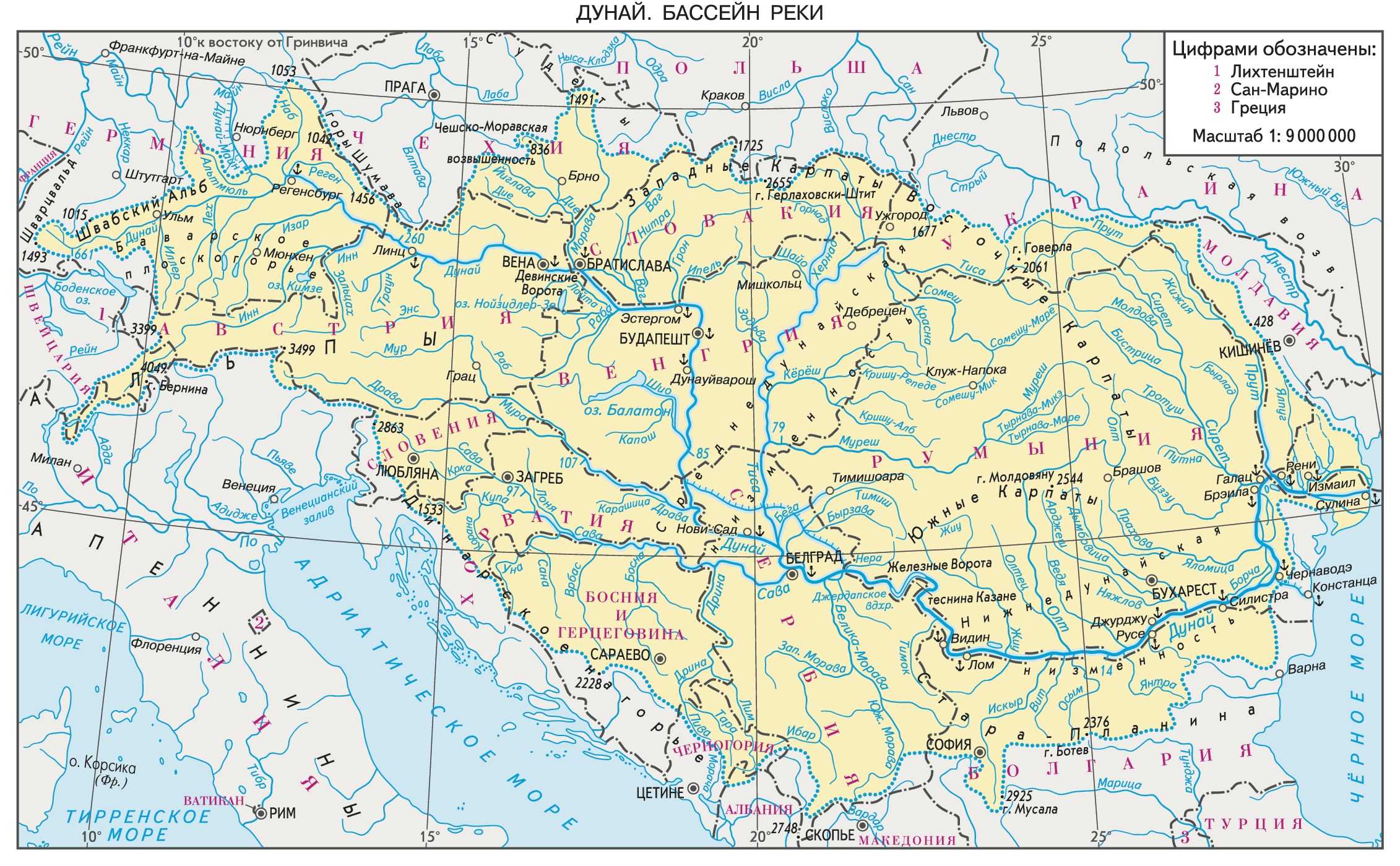 Прав приток дунай. Бассейн реки Дунай на карте. Река Дунай на карте. Бассейн реки Дунай на карте Европы. Река Дунай на карте Европы на русском языке.
