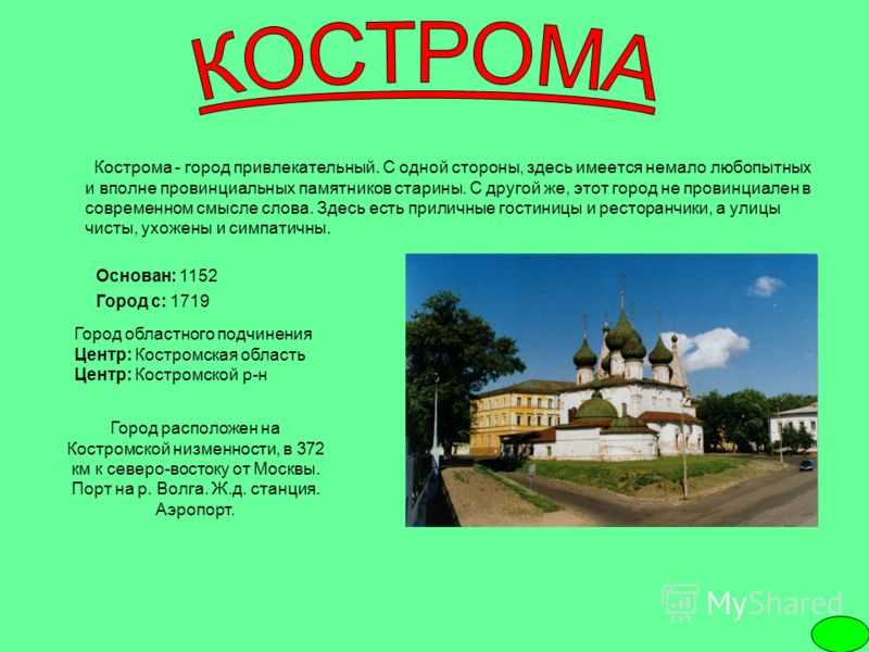 Презентация г кострома