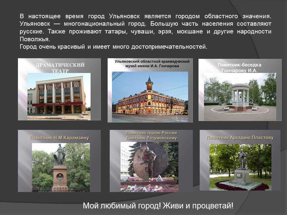 Достопримечательности ульяновска фото с названиями и описанием
