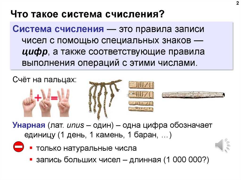 Системы счисления презентация 10 класс