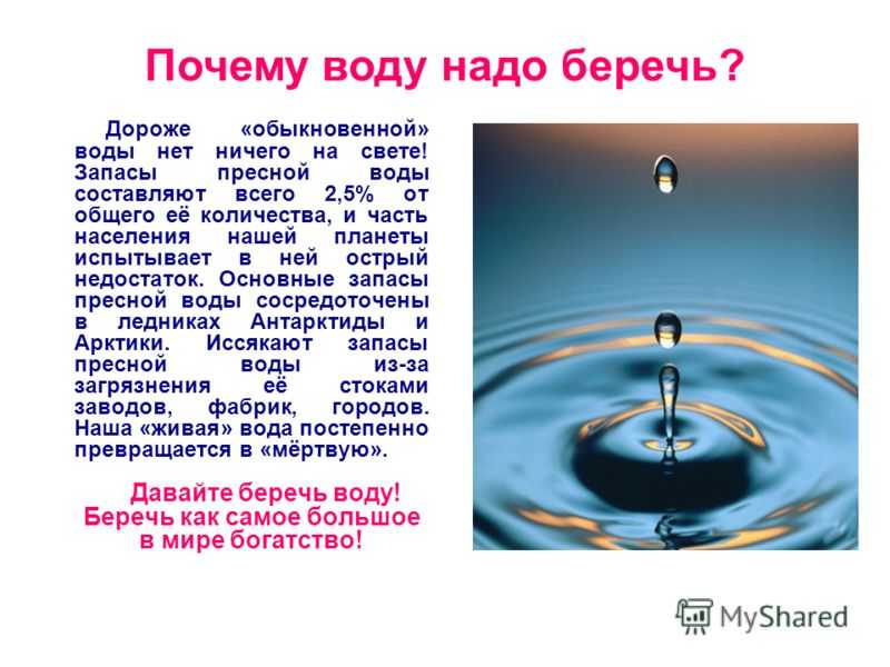 Проект беречь воду