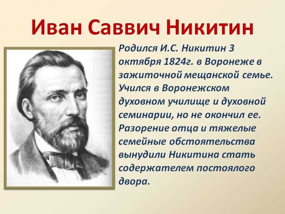 Иван саввич никитин 4 класс школа россии презентация русь