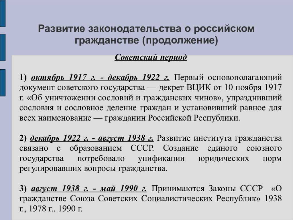 Институт гражданства гражданство российской федерации презентация 10 класс