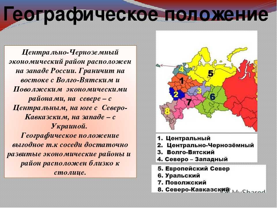 Выделите районы входящие в состав центральной россии