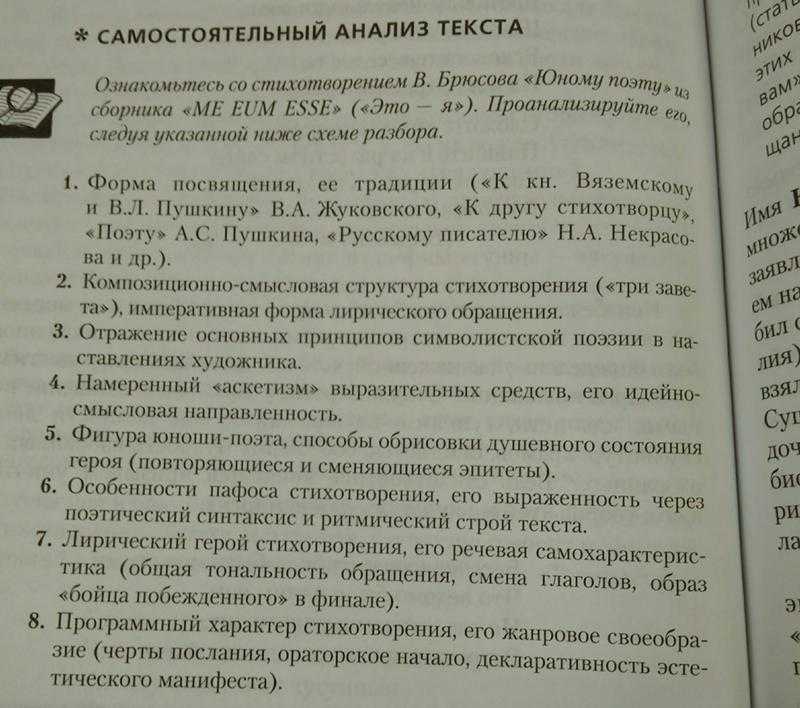 Анализ стихотворения первый снег брюсов по плану