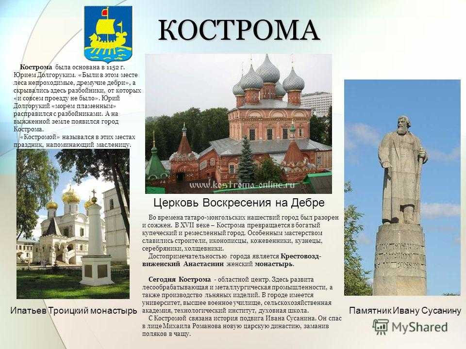 Презентация город кострома