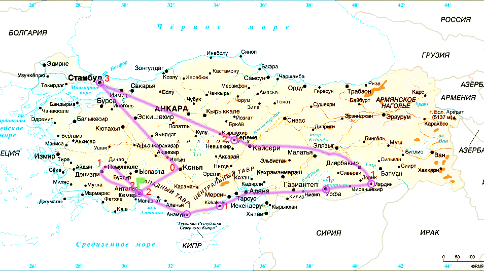 Карта турции аэропорты турции
