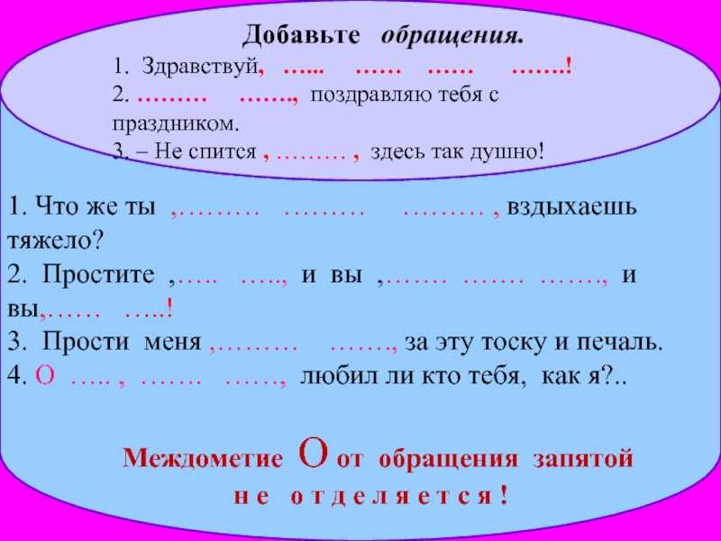 Обращение отделяется запятой мой друг отчизне. Приветствие и обращение пунктуация. Обращение с приветствием запятая. Запятая при обращении Здравствуйте. Обращение после Здравствуйте выделяется запятыми.