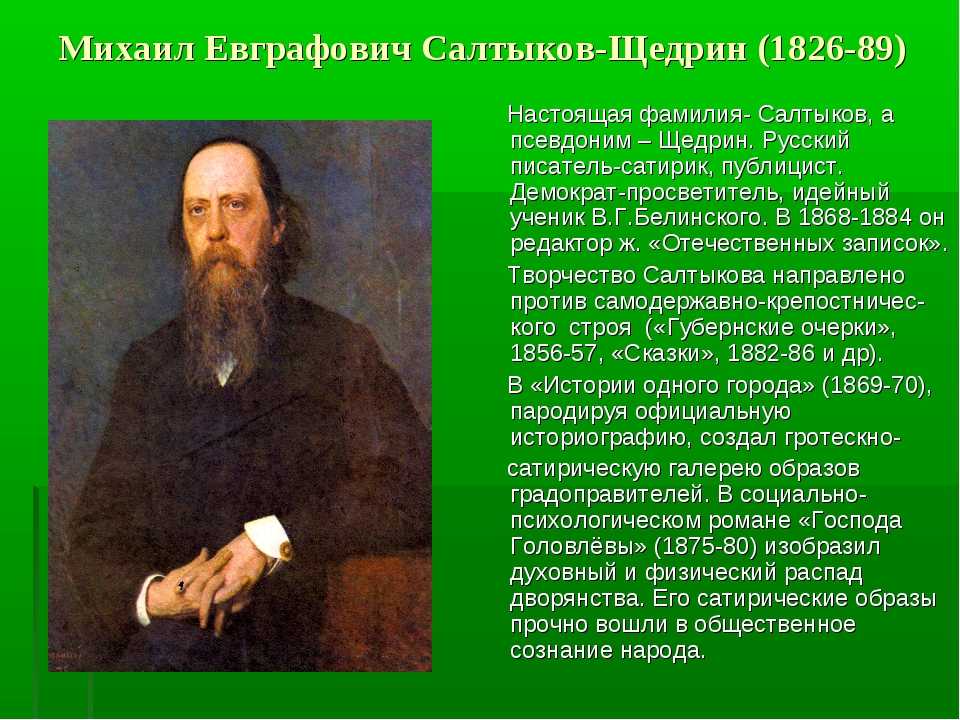 М е салтыков н щедрин. Салтыков Щедрин в 1855. Биография Михаила Евграфовича Салтыкова-Щедрина конспект.