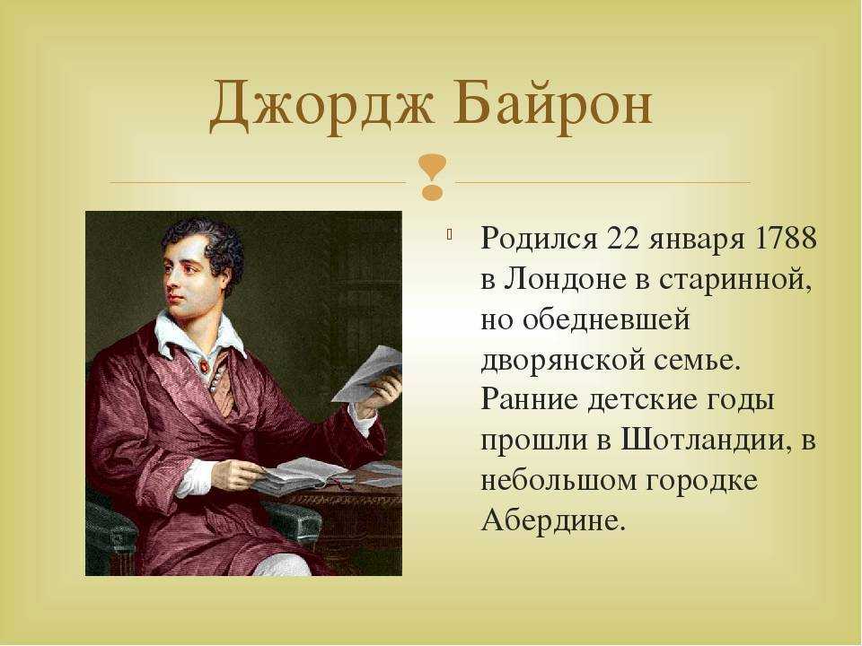 Байрон ты закончил жизни путь герой презентация