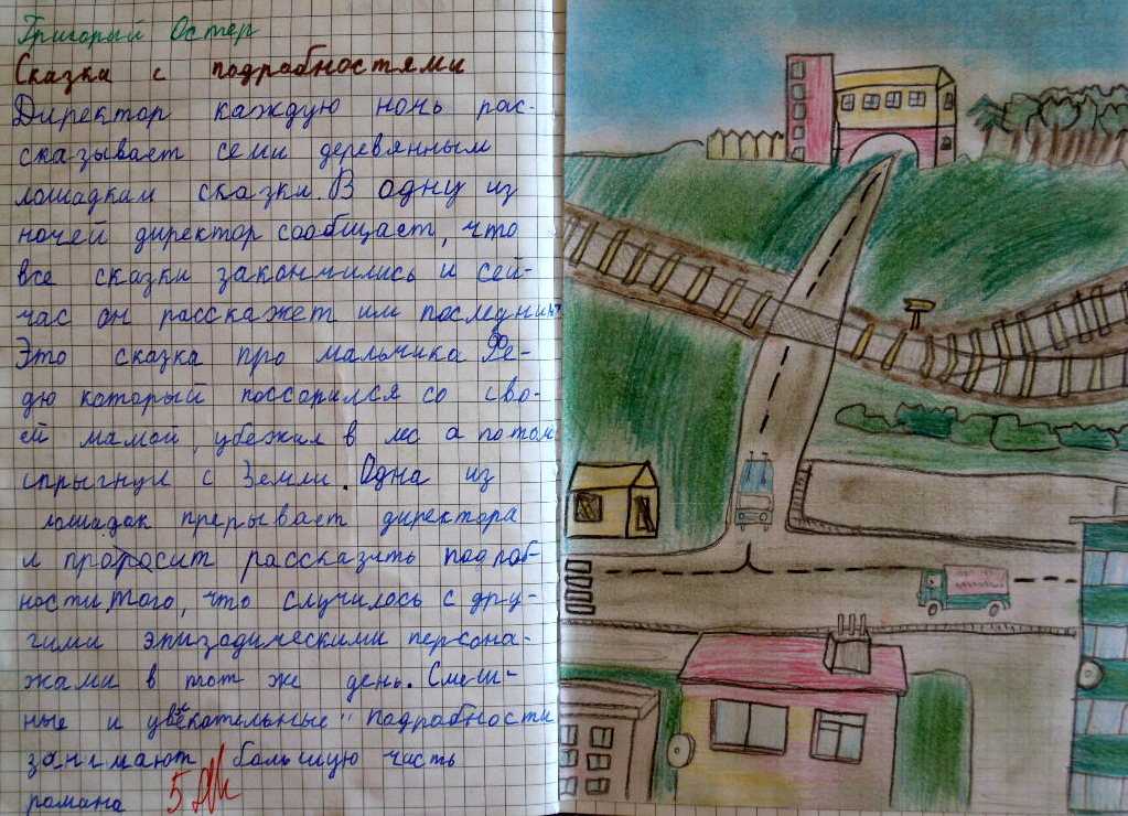 Таня написала сочинение поездка в соседний город и начертила план этого города на каникулах